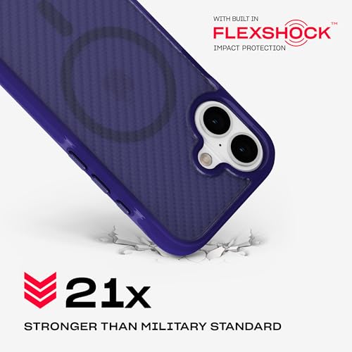 Image of Tech21 EvoArmor for iPhone 16 Compatible with MagSafe - Impact Protection Case 21x Military Standard Tested in Purple
