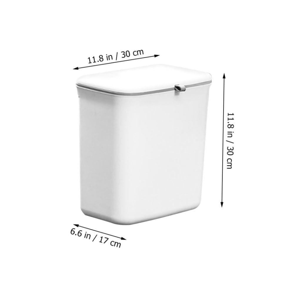 Caneca de basura blanca con doble compartimiento para puerta miniatura 2