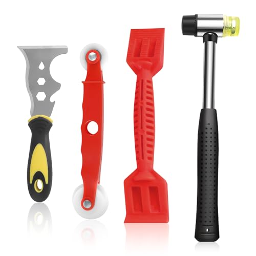 Lot de 4 outils de vitrage de fenêtre pour montage et réparation, avec grattoir en acier...