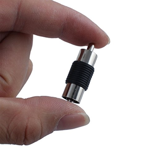 Gino 2 Piezas Conector Adaptador RCA Macho a Macho miniatura 3