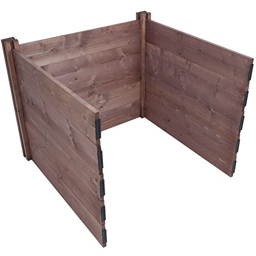Wooden Compost Module 2 Posts & 15 Panels for extending compost bin Easy Assembly with Slide Out Panels 573L