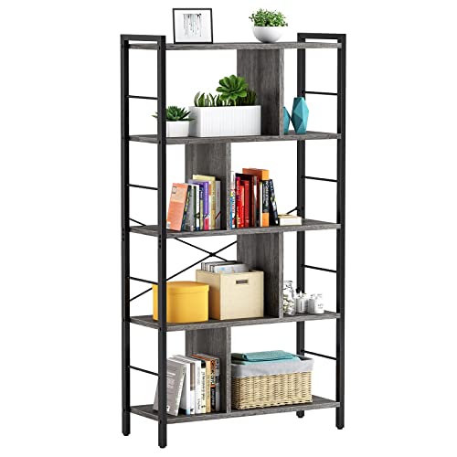 Armocity 5 Tier Tall Bookshelf And 5-Tier Bookshelf And Corner Bookcase thumb #1