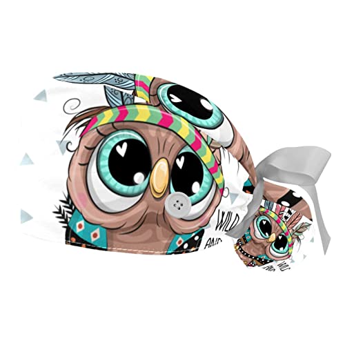 Chapeaux de travail hibou 2PCS pour égayer le quotidien des soignants