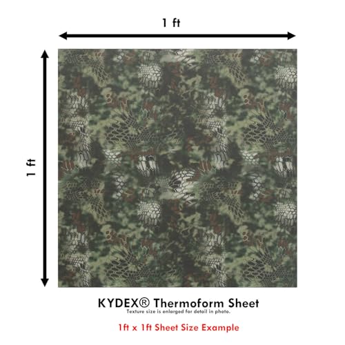 Image of KYDEX Thermoform Sheet - (P1 Texture) - (Infused Print) - (12in x 12in) - (Kryptek - Mandrake - Micro) - (1 Sheet) - (for Holster Making & Hobby) - (USA Made)