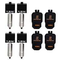 Generic 4 Pcs Hotend Replacement for Bambu Lab P2S H2D H2S H2C, Full Metal Heat Break Hardened Steel Nozzle 0.2 0.4 0.6 0.8mm, with Silicone Sleeve for High Speed High Temperature