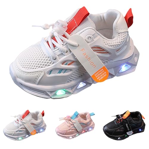 Toddler Athletic Running Shoes Baby Boys Girls First Walking Sneakers Non-Slip Lace Up Lightweight Breathable Shoes