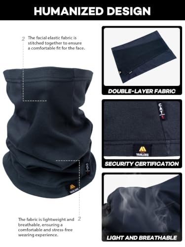 Image of FR Neck Gaiter 4oz Lightweight Welding Flame Resistant Face Mask | 100% cotton welding hood,,CAT1 & ATPV 5.5 cal /cm, breathable all-season,multi-use for welding work,one size,machine washable