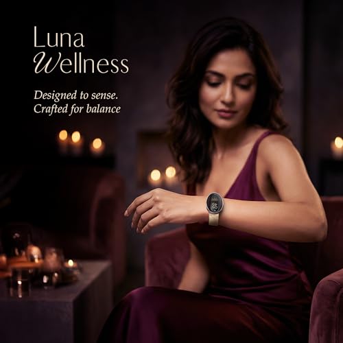 Image of Titan Orbis Women Smartwatch with 1.62 inch AMOLED Display,Luna Wellness,UV /AQI Index,Animated Watch Faces,QR Hub,Stress Monitoring,Breathe Exercise, Sleep,IP68,24 /7 Health Suite - White