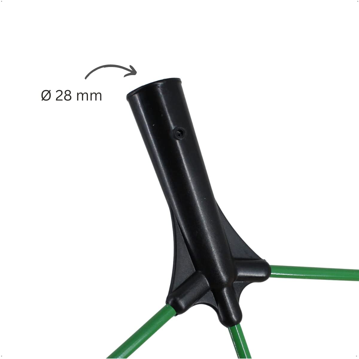 Rekord - Rasenrechen aus Kunststoff - 96 cm Harke mit 48 Zinken, ohne Stiel