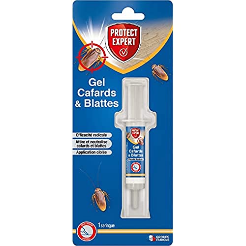PROTECT EXPERT CAFTUB1 Seringue Spécial Cafards Et Blattes 10g Protection Jusqu’à 4 Semaines Application Précise, Fabriqué en France Cover