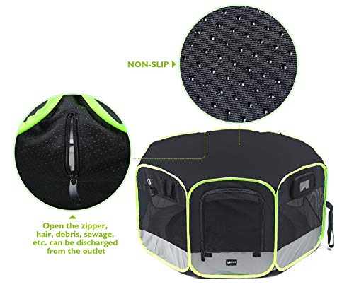 Pecute Portable Foldable Pet Playpen Durable and Roomy Pet Tent Comfortable Dog Fence for Indoor and Outdoor use Exercise Kennel for Puppy Waterproof and Non-slip Dog Crate - Image 5