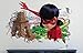 HQSM Pegatinas de pared Miraculous Tales of Ladybug calcomanías de pared personalizadas 3D pegatinas de pared arte