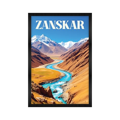 Image of CodersParadise Framed Wall Poster (12x18 Inch) | Inspirational Quote Wall Art | Minimalist Motivational Home Decor for Living Room & Office | Ready-to-Hang Display Frame (Zanskar)