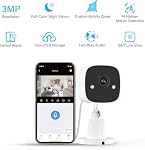 Jennov Outdoor/Indoor Security Cameras 5Ghz/2.4Ghz, 2K HD Wireless WiFi/Color Night Vision/AI Human Motion Detection /2-Way Audio/IP66 Waterproof Pet Dog Cat Baby Monitor Camera for Home Security