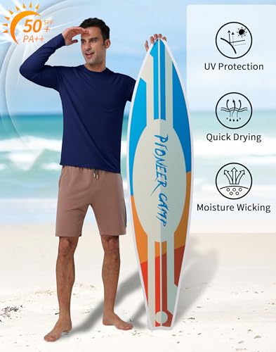 Pioneer Camp Men's Sun UV Protection SPF Shirts UPF50+ Rash Guard Long Sleeve Lightweight Hiking Quick Dry Running Swim Shirt3