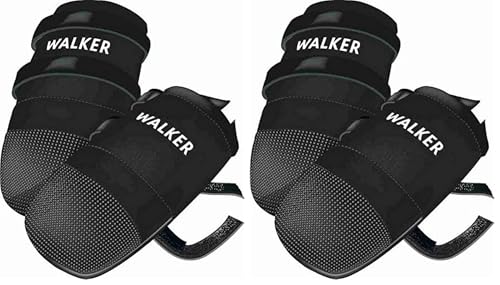 TRIXIE Wasserabweisende Hundeschuhe Pfotenschutz Walker Care, L, 2 St., schwarz- 1958 (Packung mit 2)