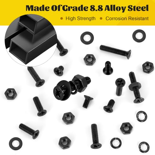 Image of 760pcs M4 Flat Head Screws Assortment Kit, M4x6 /8 /10 /12 /16 /18 /20 mm