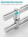 LumaGrove Adjustable Door Handle Push Pull, Double Sided Glass Door Hardware Kit,with Tools, Heavy Duty Large Door Pull Handles(80cm(31 1/2