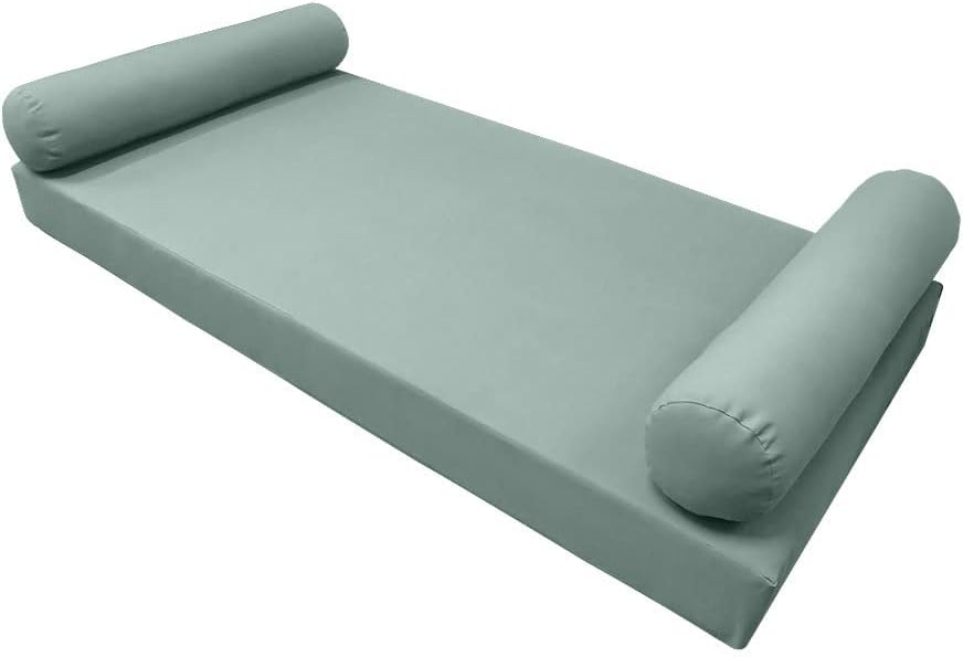 Prolinemax Style 5 Crib Knife Edge Outdoor Daybed Mattress Bolster Insert and Cover Complete Set AD002