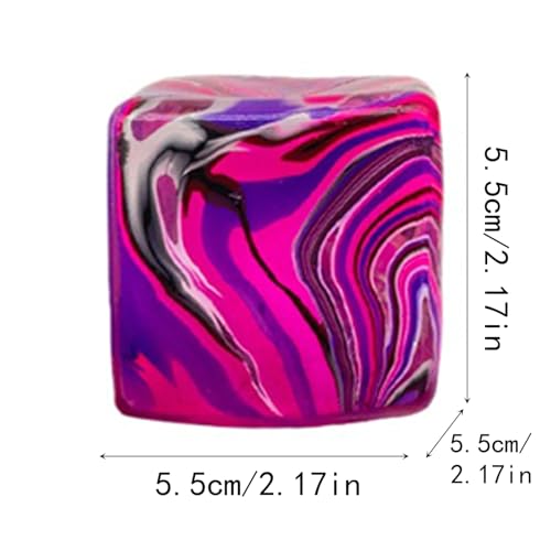 Squishy Stress Cube for Adults,Squishy Slow Rising Fidget Cube Sensory for Anxiety Stress Relief High Density Ice Squeeze Ball Cubes Purple (Purple) image 10