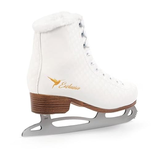 Foto von MADIVO SMJ Exclusive Damen Schlittschuhe Eiskunstlauf Eislaufschuhe Klassische Eislauf Weiß | Größen: 36, 37, 38, 39, 40, 41 (40)