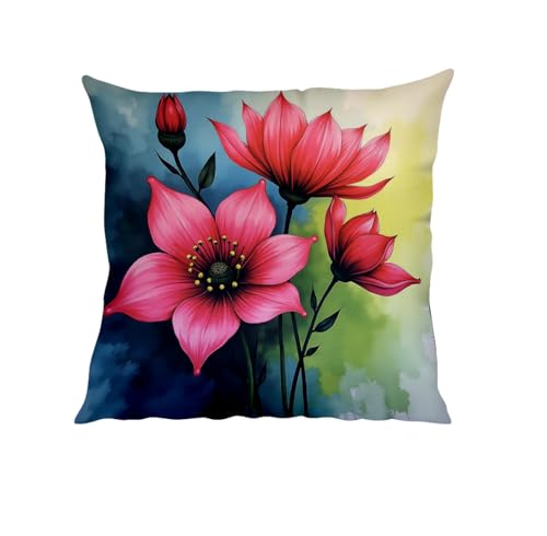 Image of SCPmarts Printed Cushion Cover Home Decorative Pillow for Sofa Soft Solid Square Throw Pillow Cushion Covers Satin Cushion Covers Set of 5 Size 16 Inch x 16 Inch (C10)