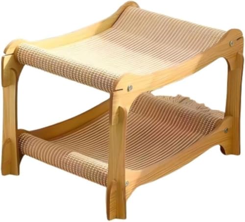 CokBlu 猫用サイザル麻製爪とぎボード付きソファベッド 高密度耐摩耗チェア 猫用おもちゃ機能付き 家具傷防止対応 猫用休息スペース 多機能ペット家具