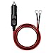 Digit.Tail Câble d’extension pour Allume cigare, [3,6m - Fusible 15A 250V] Rallonge de Homme Lead Cable pour 220V Transformateur Convertisseurs électriques, 12V 24V Réfrigérateur/TV/Aspirateur