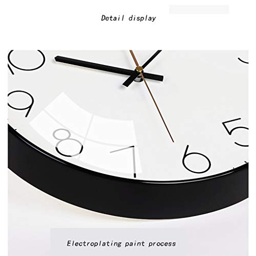 Fehun Wall Clocks,Mute Modern Minimalist Home Living Room Office School Mute Fashion Nordic Decorative Clock/B/35.5Cm #TOP1