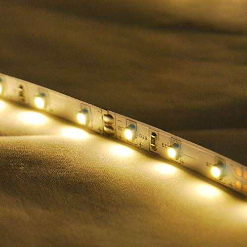 Abi Warm White Flexible Led Strip Light, 300 Leds, 5 Meters / 16.4 Ft Spool, 12Vdc (Adapter Not Included) #TOP1