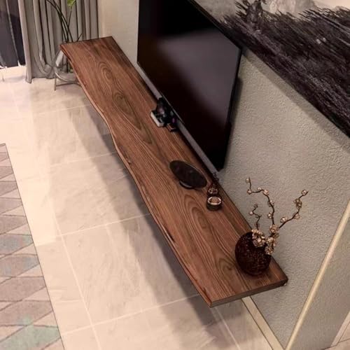 Support TV flottant avec étagère de rangement multimédia