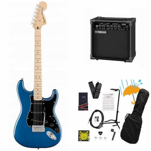 Squier/Affinity Series Stratocaster Maple FB BK PG Lake Placid Blue エレキギター GA15IIアンプ付属初心者セットR