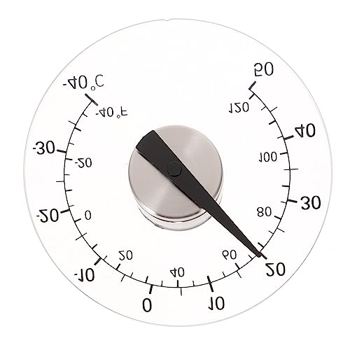 HEMOTON Outdoor Dial Thermometer Round Temperature Monitor for Windows and Doors No Battery Required Easy to Install with Strong Adhesive