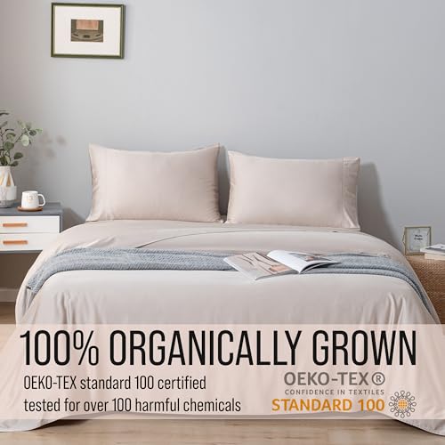Bella Coterie | Luxury Bamboo Viscose Queen Size Pillowcase Set | 100% Organically Grown | Ultra Soft | Cooling | 2 Pcs [Dune]