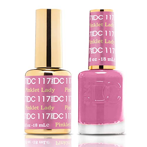 Miniatura 1 de DND Juego de esmaltes de gel, 1esmalte de gel rosa y esmalte de uñas rosa, 004 limonada rosa, 0.5onzas líquidas