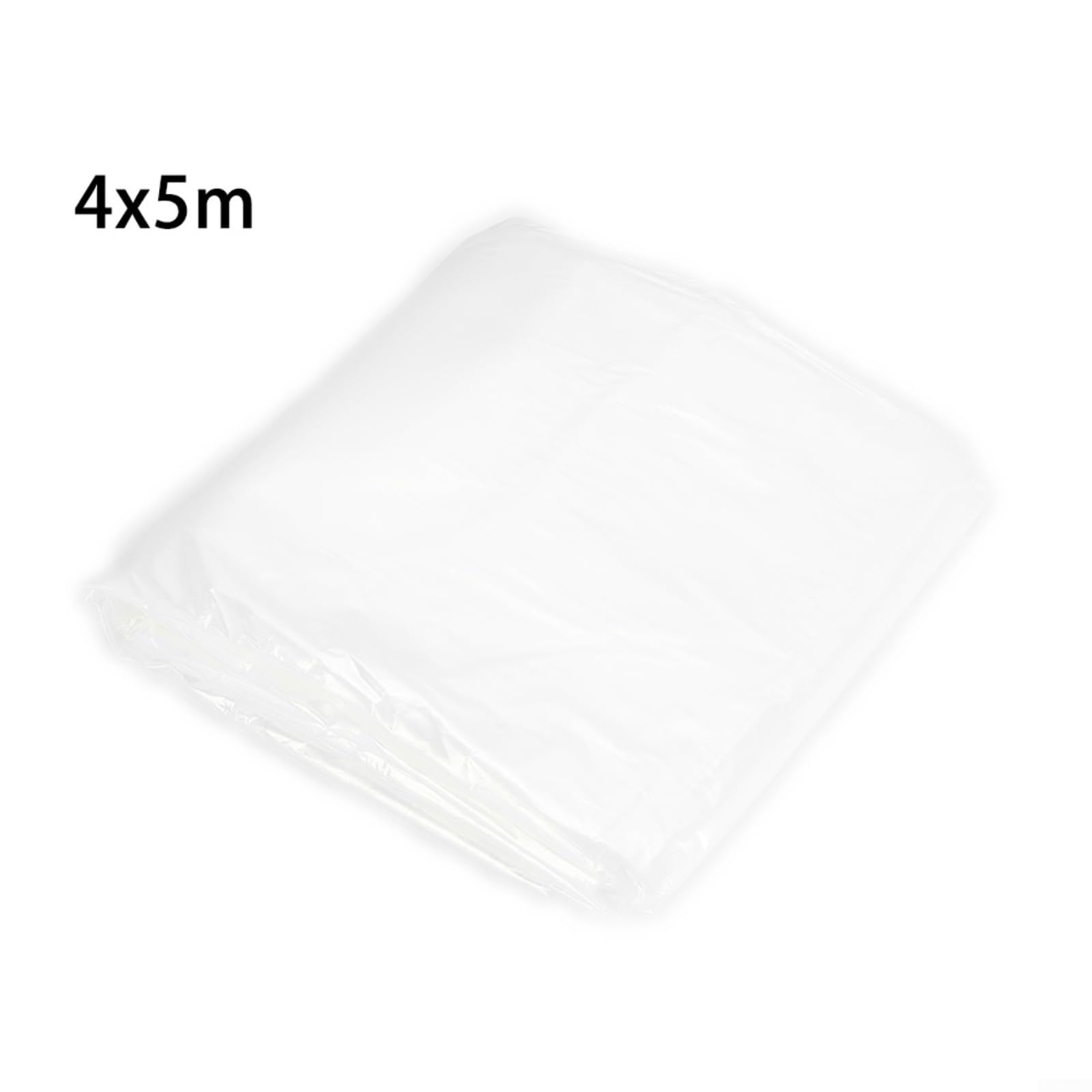 Película de invernadero de plástico transparente para invernadero, lámina de polietileno (4 m x 5 m)