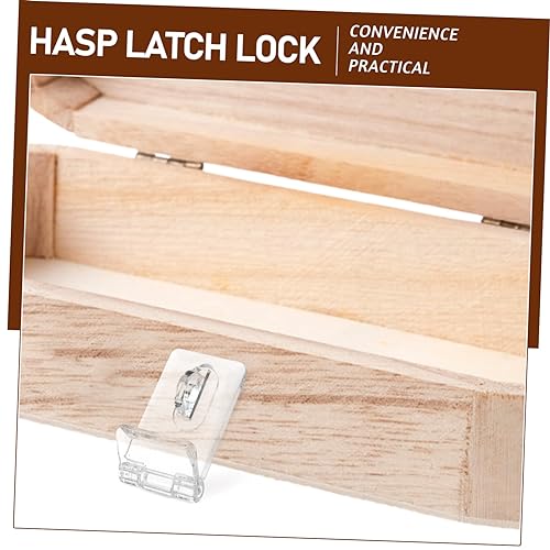 Image of DOITOOL Sets Acrylic Latch Buckle Lock for Jewelry Box Flat Mount Hinge Lock Small Jewelry Box Hinges and Latches
