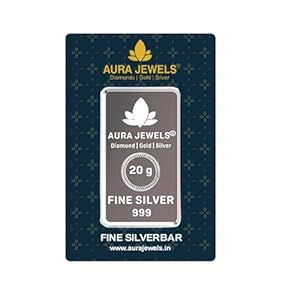 AURA Jewels - 999 Purity Silver Bar 20 Gram, Pure Silver Coin 4 41jH86RdL3L. SL500 . SS300