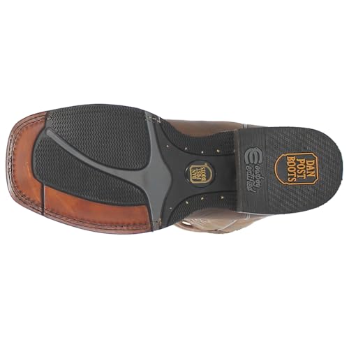 Dan Post Mens Abram Embroidered Square Toe Pull On Casual Boots Mid Calf - Brown4