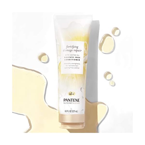 Pantene Sulfate Free Shampoo & Conditioner Set with Castor Oil+ Hair Mask Treatment, Nutrient Blends Fortifying Damage Repair
