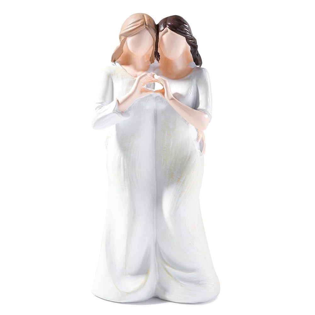 PyrrlicToy Sister Statue Sisters Friendship Gifts for Women Hand-Painted Sisters Figurine Sister Gifts for Best Friends Birthday Christmas Desktop Ornament