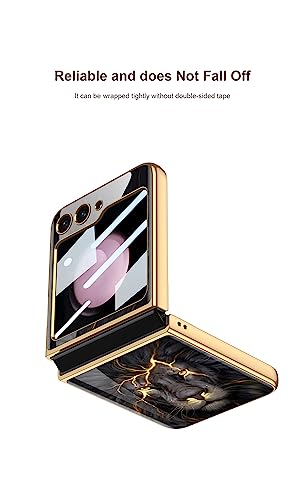 Coque Galaxy Z Flip 5 fine anti rayure étui rigide crocodile noir