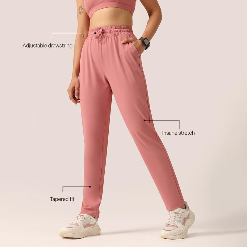Image of BlissClub Women Mid Rise Tapered Casual Pants