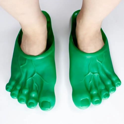 Funny costume Make fun of the toe slippers make fun of the slippers for adults and children (Green)3