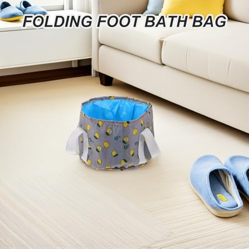 Cubeta portátil plegable para spa de pies gris miniatura 4
