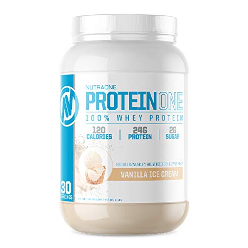 ProteinOne Low Carb Whey Protein by NutraOne â€”Weight Loss and Build Muscle with a Low Carb Protein Shake Powder for Men & Women (Vanilla Ice Cream - 2 lbs.)