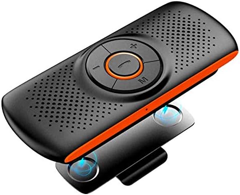 TIANSHILI Bluetooth Visor Clip Car Speaker, Wireless Handsfree Speakerphones, Stereo Sound Enhanced Bass/Built-in Mic/TF Card Player/Google Assistant Voice Command Portable Speakers…