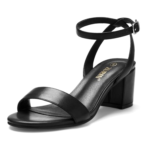 ZURIN Open Toe Chunky Heels