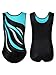 ESHOO Girls One-Piece Striped Gymnastics Ballet Leotards Shinning Diamond Embroidered