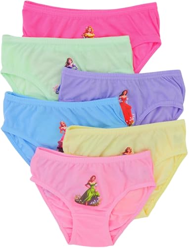 ToBeInStyle Girl’s Pack of 6 Colorful Comfortable Classic Cotton Bikini Panties